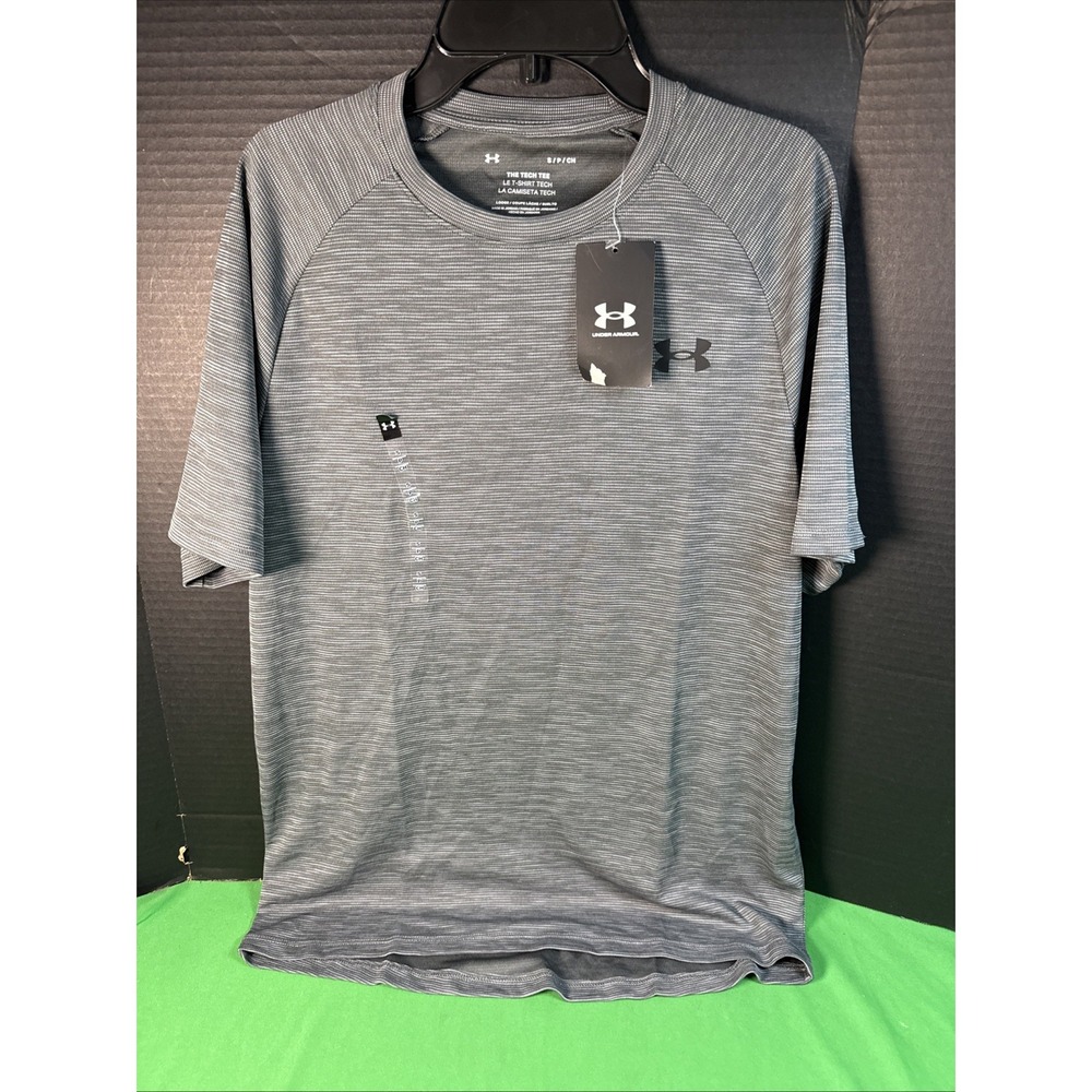 NWT Under Armour Men's Tech Textured Short Sleeve Size S Dark Grey